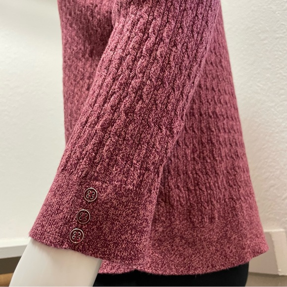 🆕Karen Scott BUNDLE Cable Knit Henley Sweater & Classic Navy Sport Cardigan SzL - Picture 8 of 12
